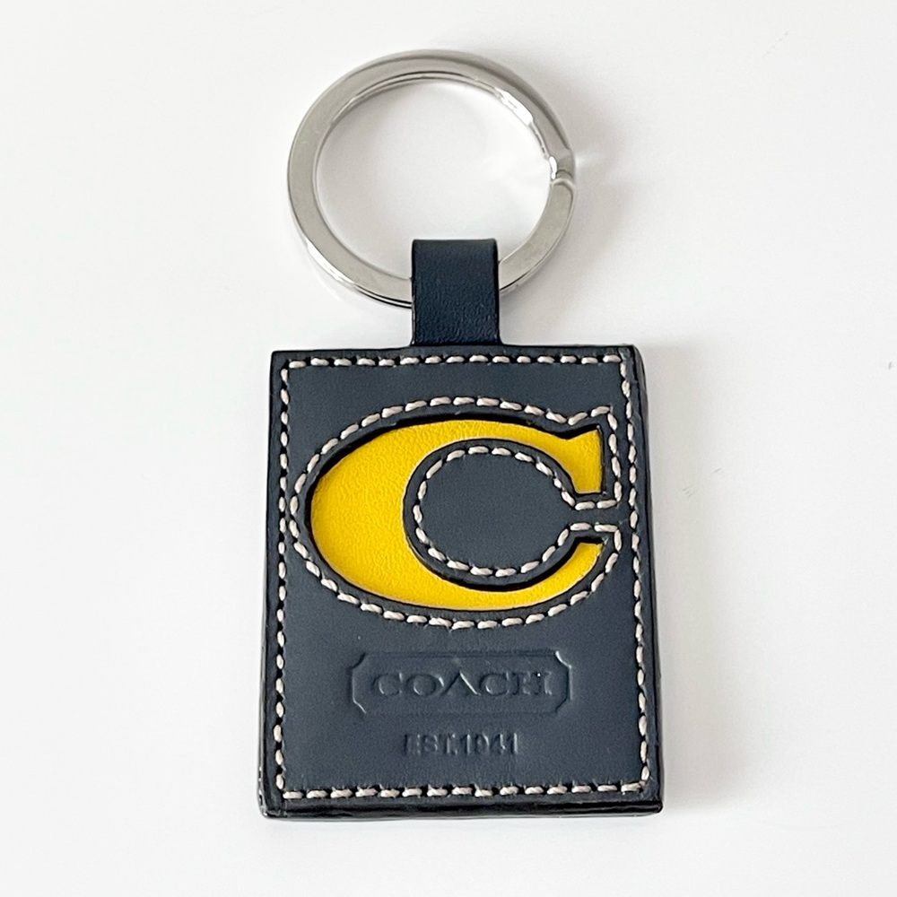 Coach Signature “C” Leather Keychain